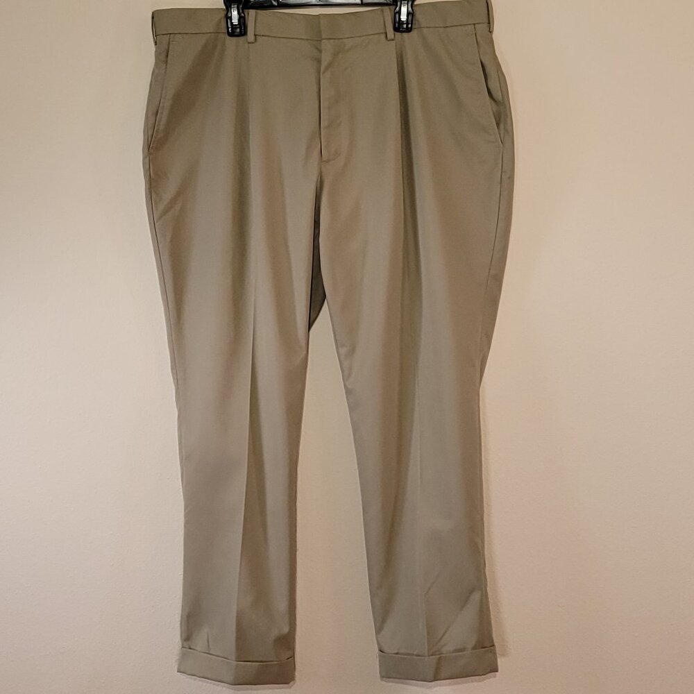 Walter Hagen Golf Pants Khaki Tan Single Pleat Men's 40 x 30